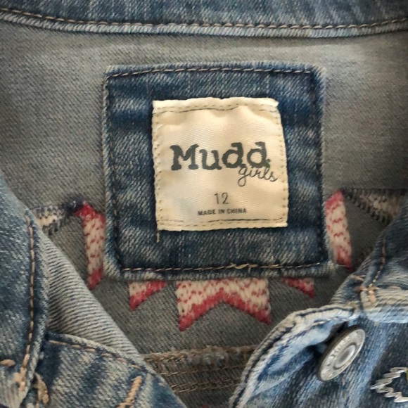 Girls size 12 Mudd Girls Denim Jacket - Picture 3 of 10